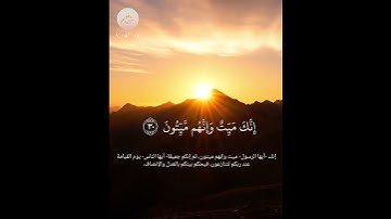 سورة الزمر #الآية_٣٠_٣١ #قرآن_كريم #طمأنينة #سكينة #إيمان #يقين #دعاء #نور #رحمة #مغفرة