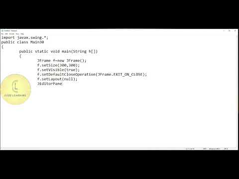 Java | Swing class 'JEditorPane' | CodeLearning