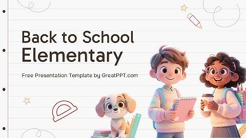 Free Back to School Elementary PowerPoint Template by GreatPPT