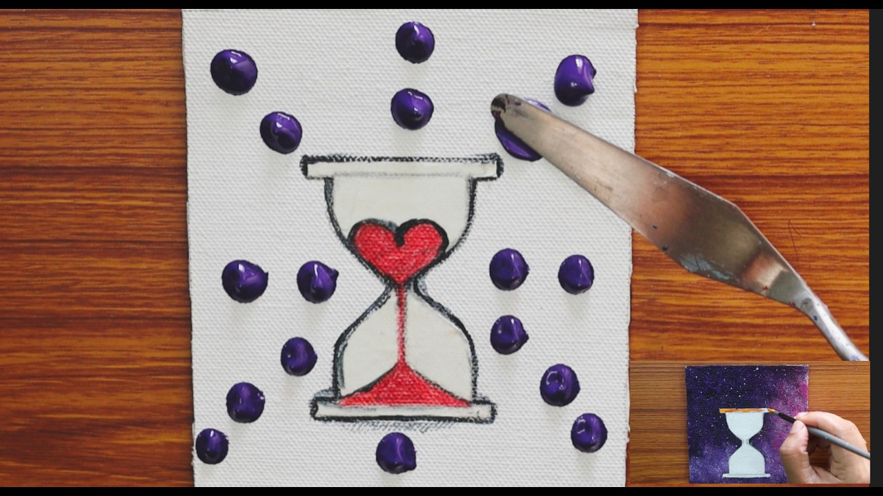 Love beyond measure /easy acrylic painting //easy universe painting/painting for beginners