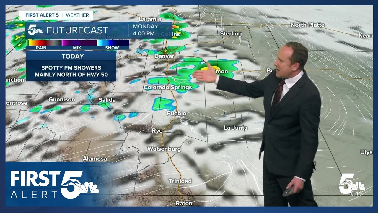 A seasonable start to the week with scattered thunderstorms Monday ...