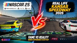 NASCAR 25 vs Real Life Kansas Speedway Graphics Comparison