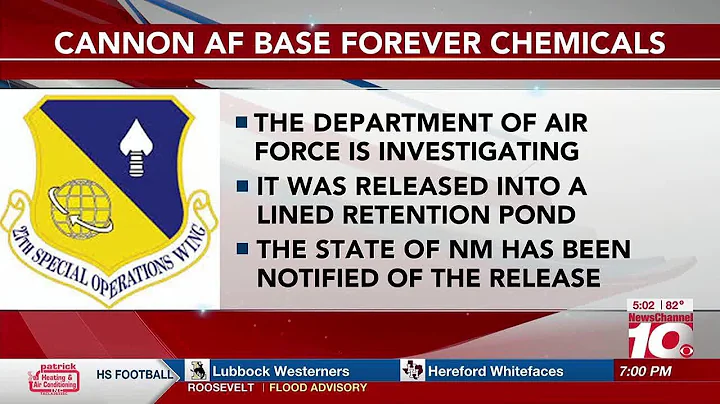 VIDEO: U.S. Air Force investigating PFAS contaminated retention pond at Cannon AFB
