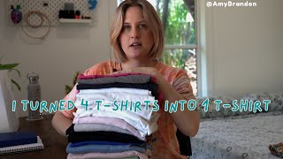 sewing a t-shirt out of other t-shirts... but why???