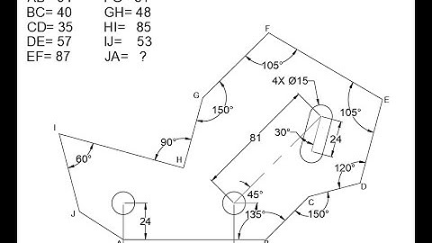 AutoCAD 20 days 2D CAD Exercise 4. How to draw a line with angles.