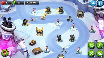 Alien Creeps TD - Level 25-Skiers Snowbank - Campaign 3 Stars