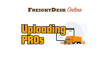 FreightDesk Online - Uploading PROs