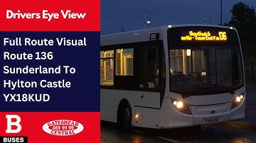 REDONE SERIES DEV: FULL ROUTE VISUAL | Nexus Bus Route 136 - Sunderland Circular | YX18KUD