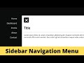 Animated Sidebar Navigation Menu using HTML, CSS & JavaScript