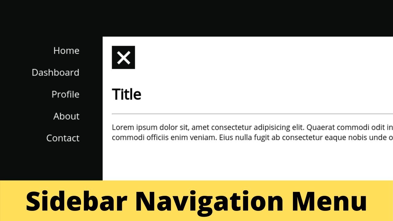 Animated Sidebar Navigation Menu using HTML, CSS & JavaScript - YouTube
