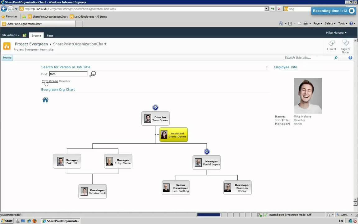 Sharepoint Organization Chart