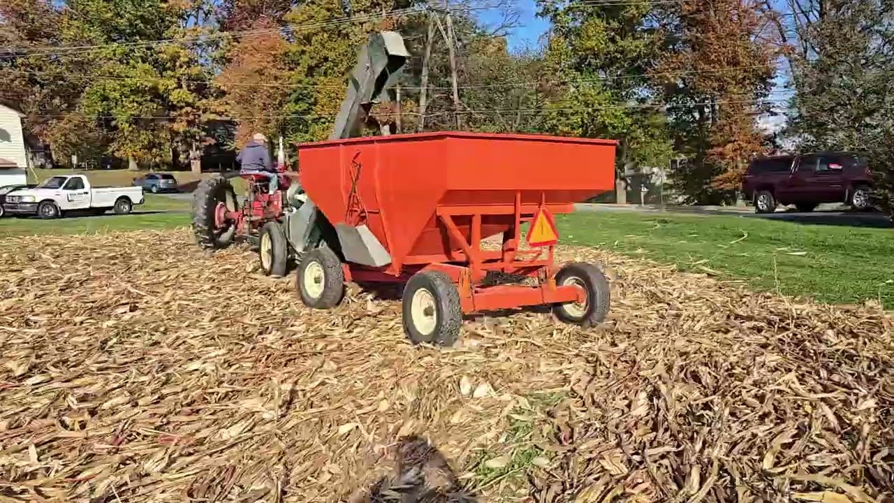 Farmall Super M Corn picking with single row New Idea