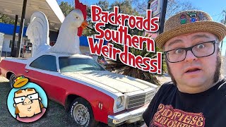 Pascagoula and Gulf Breeze UFO Locations! Wacky Roadside Attractions! Lambert's Throwed Rolls!