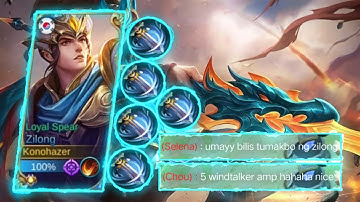 ZILONG 5x WINDTALKER BUILD UNLIMITED ATTACK SPEED | SPEED HACK😂🤣