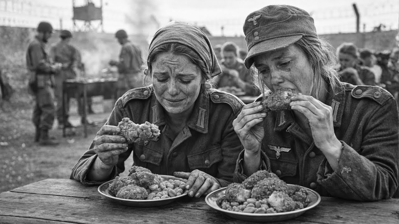 “We Couldn’t Stop Eating” – German Women POWs Break Down After American Fried Chicken