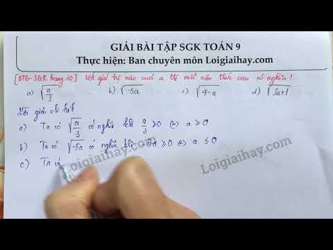 Video Giải bài 6 trang 10 SGK toán 9 tập 1 - youtube