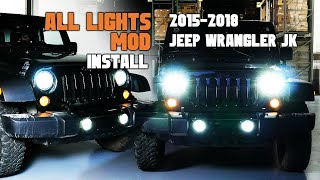 Fog Lights on with High Beams (All Lights Mod) - 2015-2018 Jeep JK Wrangler