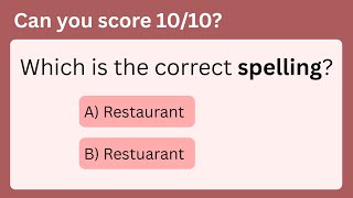Can You Spell This Right | Spelling Quiz | #1