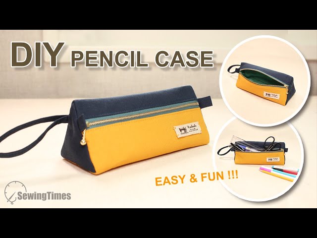 DIY Triple Zipper Pencil Case – diy pouch and bag with sewingtimes