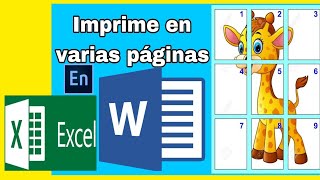 Como imprimir en varias páginas en Word y Excel tamaño pósters Como imprimir en varias páginas en Word y Excel tamaño pósters