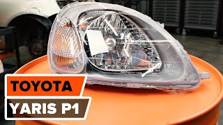 Montering Framlykta bi-xenon och halogen TOYOTA YARIS: videoinstruktioner