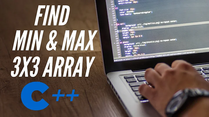 Finding the minimum and maximum of a 3x3,  2D-array - c++
