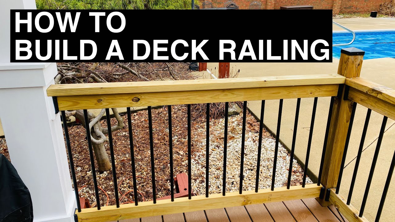 How to Build a Deck Railing with Balusters YouTube