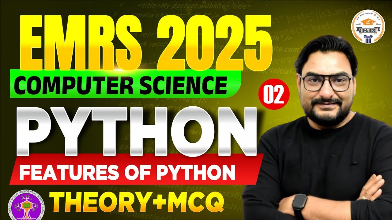 EMRS 2025 Computer Science | Python Introduction | Part 2 | Theory + MCQ | EMRS Exam Preparation