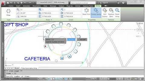 AutoCAD 2012 Polar Array