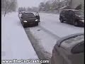 The Car Crash: Chain of Cars Crash On Icy Road
