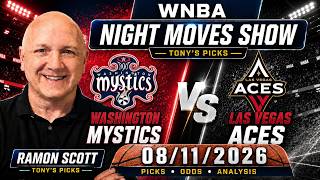 Mystics vs. Aces WNBA Betting Odds & Picks, 8/11/26 | Night Moves Show