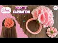 Really EASY 🌺 Crochet Carnation  Hair Tie/ Crochet  Carnation Flower