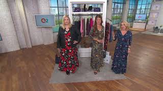 Du Jour Printed Faux Wrap Knit Maxi Dress on QVC