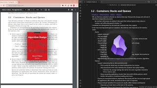 ASMR Typing (No Talking) | Algorithm Design Manual - Chapter 3.2 - Stacks and Queues | Obsidian.md.