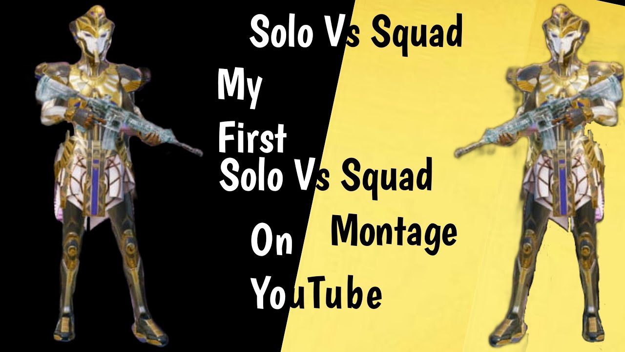 My First YouTube Solo Vs Squad Montage . Pubg mobile . Hard Situation ...