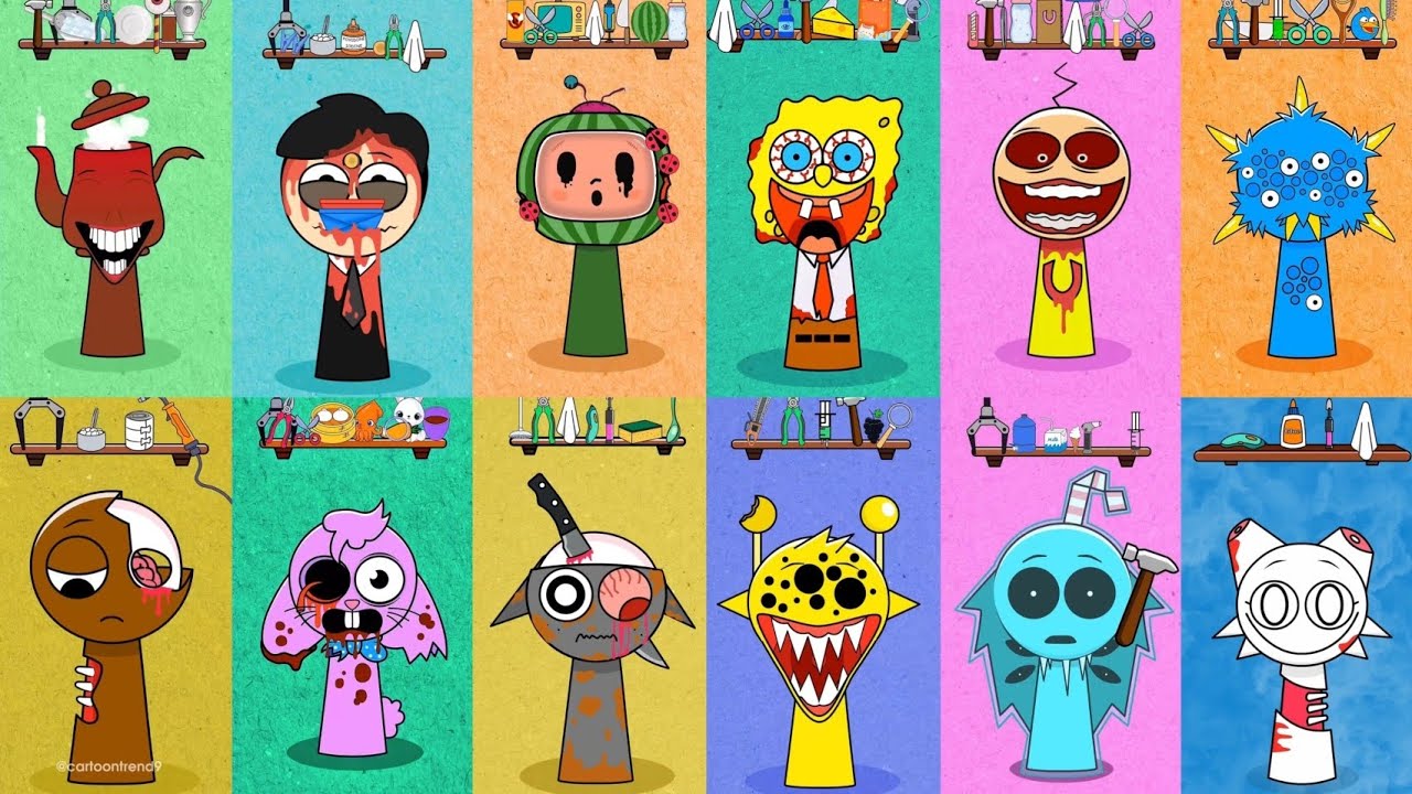 Sprunki Incredibox HELP Tiles cartoon #7886 - YouTube