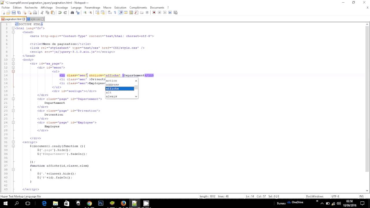 tuto pagination jquery - YouTube