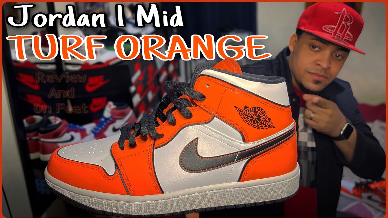 AIR JORDAN 1 MID “TURF ORANGE” REVIEW AND ON FEET 🔥🔥🔥 MUST WATCH ‼️ ...