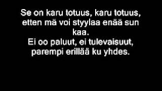 Video-Miniaturansicht von „Raappana - Karu totuus lyrics“