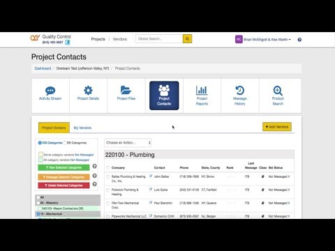 Project Contacts in ONETEAM