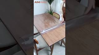 AimHave Clear PVC Table Mat | Bubble-Free Fit for Dining Tables, Desks & More