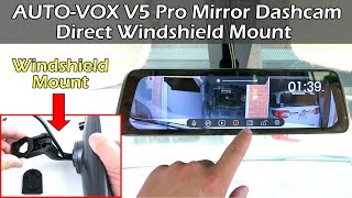 AUTO-VOX V5 PRO Windshield Mount Mirror Dashcam