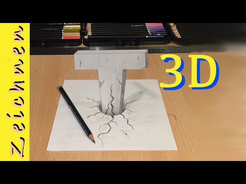 Video: Wie Zeichnet Man 3D-Buchstaben