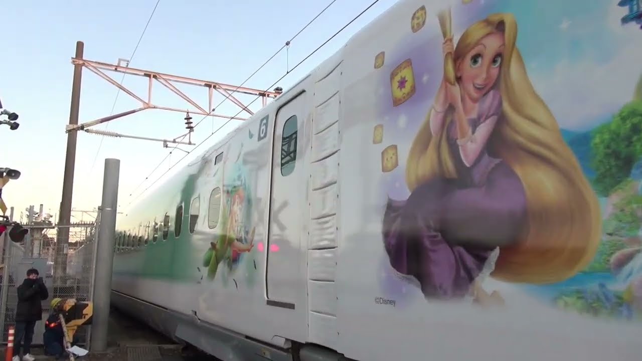 Wonderful Dreams Shinkansen（ディズニーラッピング新幹線）JR東海浜松工場回送出庫～おまけ付き