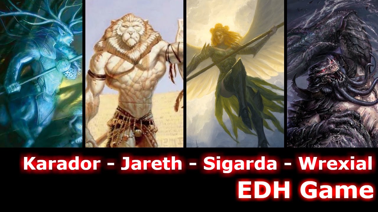 Karador vs Jareth vs Sigarda vs Wrexial EDH / CMDR game play for Magic: The Gathering thumbnail