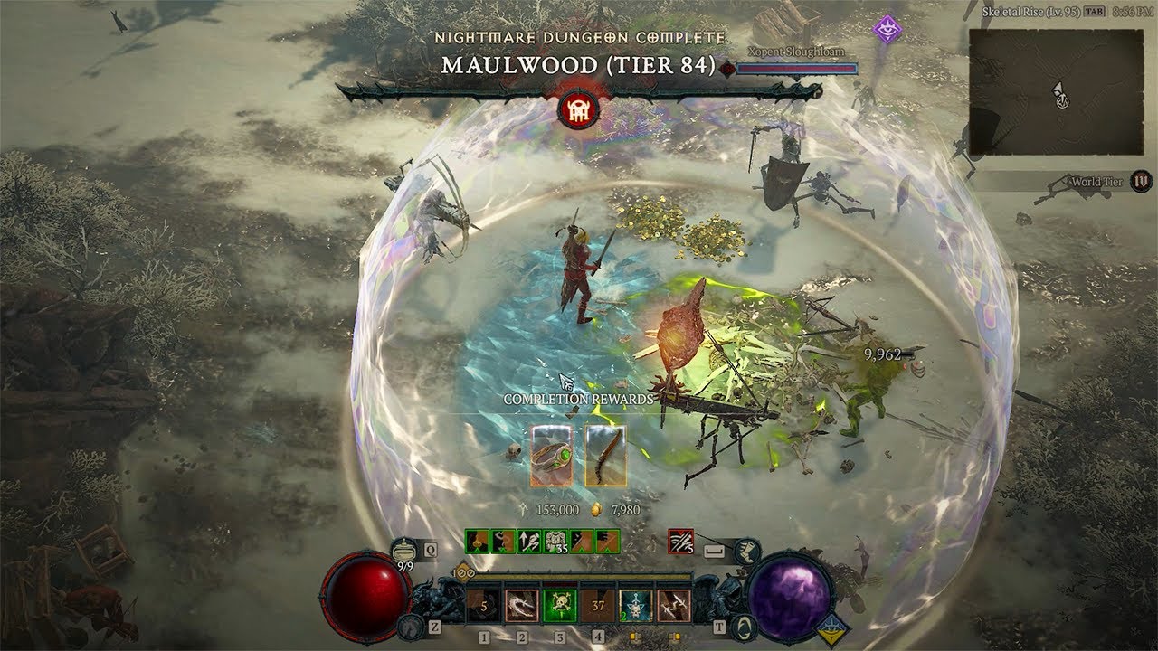 Diablo 4 Nightmare Dungeon Tier 84 + Gear - Death Trap Rogue - YouTube