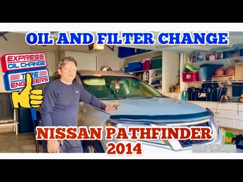 Oil and Filter Change Nissan Pathfinder 2014 - YouTube