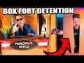 ESCAPE DETENTION! BOX FORT Highschool ESCAPE Room CHALLENGE