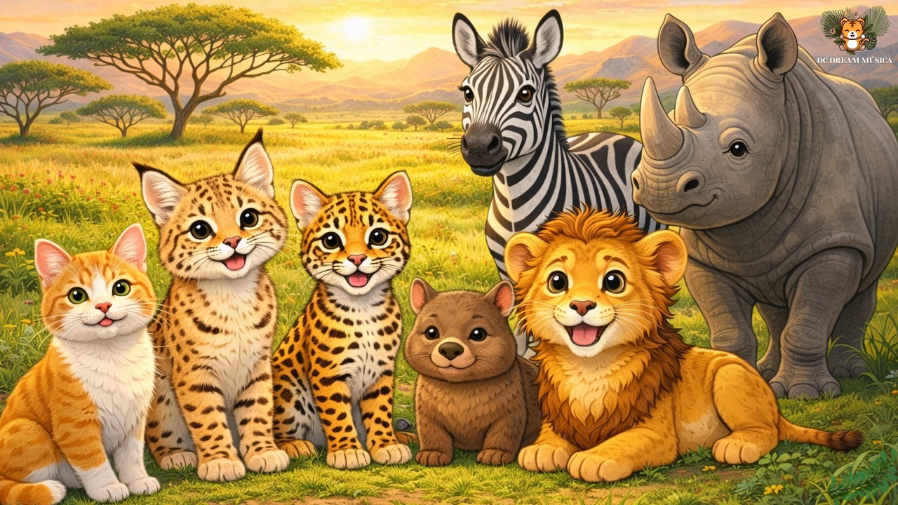 Funny Animal Videos: Cat, Lynx, Ocelot, Zebra, Wombat, Lion, Rhino - Animal Sounds