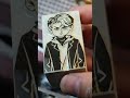 Satisfying #ASMR Anime Portrait Seal Carving – Xiao Yibai from Demon King Anime Club#stonecarving